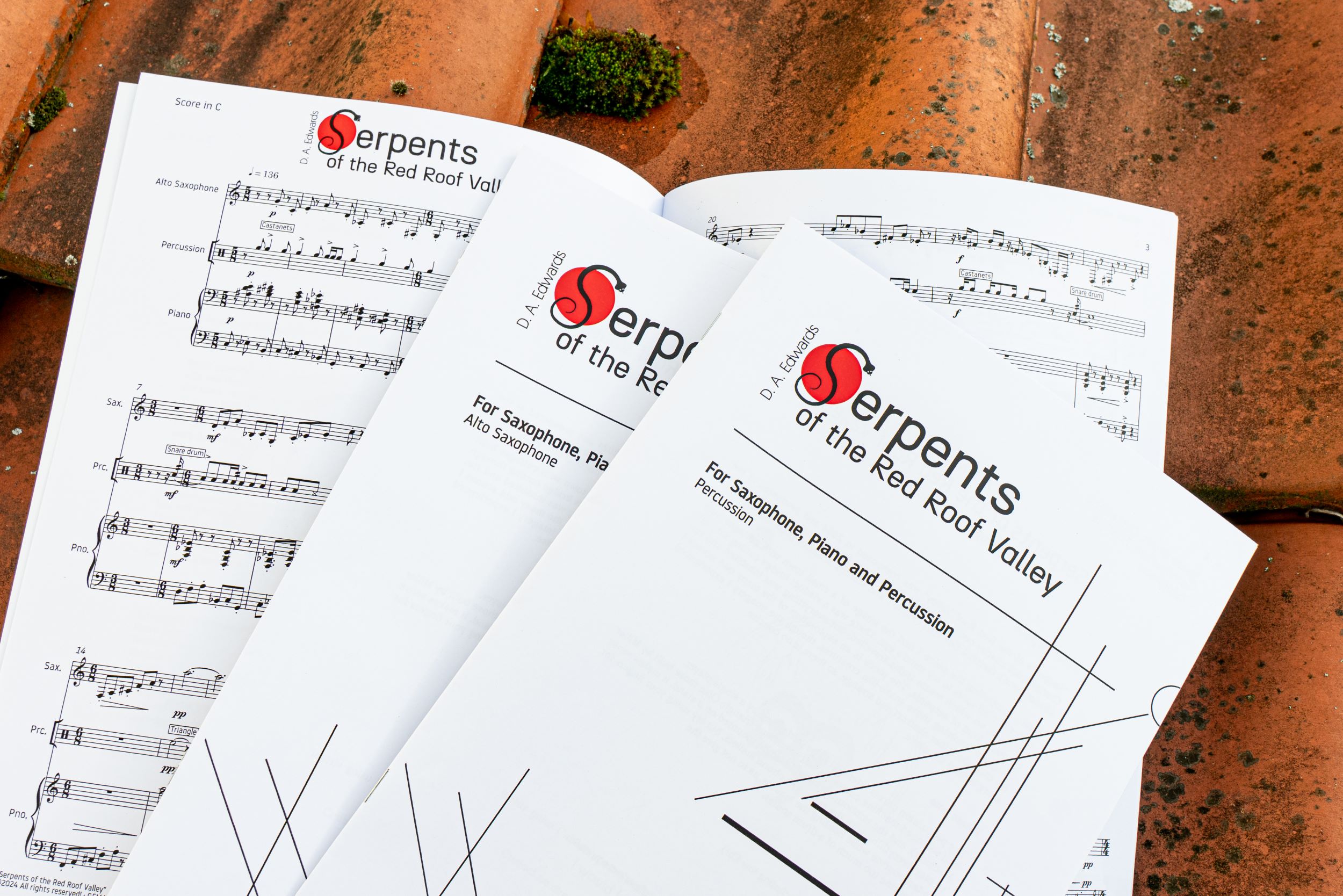 Parts for Saxophone and Percussion included – Score is the piano part.